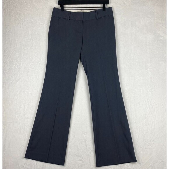 Ann Taylor Loft Dress Pants Womens Size 4 Gray Wide Leg Pockets Formal Pants - Picture 1 of 13